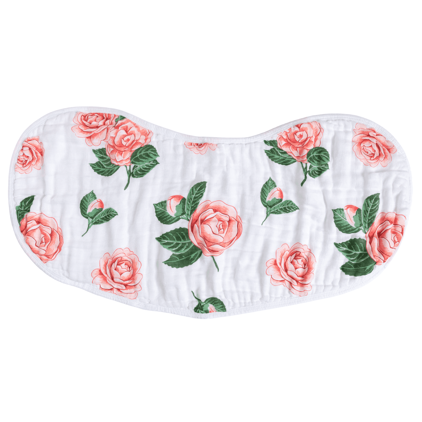 GiftSet: Camelia Baby Muslin Swaddle Blanket and Burp Cloth/Bib Combo