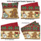 DaDa Bedding Set of 8 Pieces Gingerbread Sweets Holiday Table Tapestry - 4 Placemats, 2 Table Runners, 2 Throw Pillow Covers (12917)