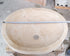 Natural Stone Light Travertine Special Design Vessel Sink Honed and Filled (W)16" (L)21.5" (H)6"