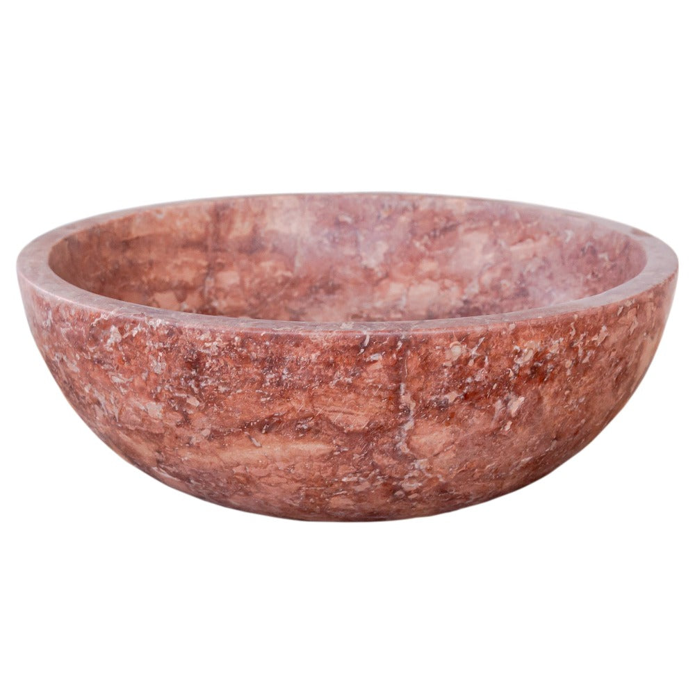 Red Travertine Natural Stone Vessel Sink Honed/Matte (D)16