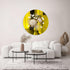 Gold Flowers Printed Mirror Acrylic Circles