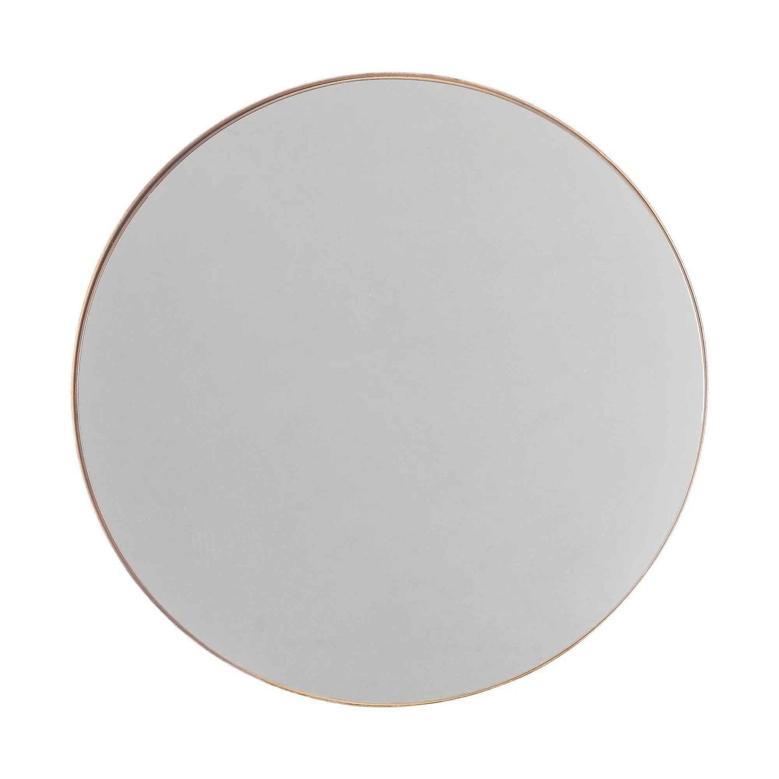 Golden Modern Round Framed Wall Mirror