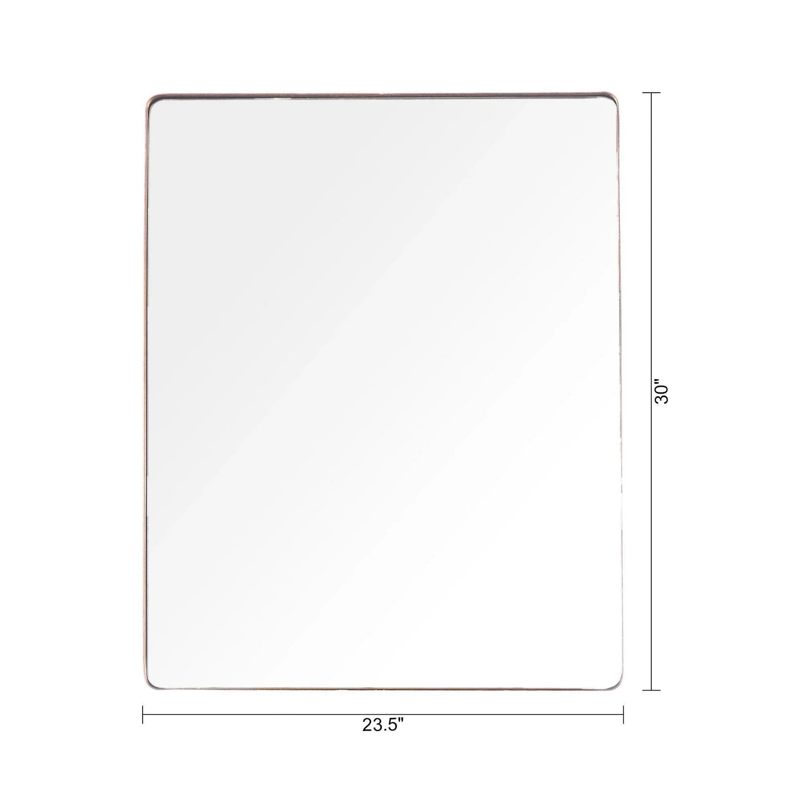Golden Modern Square Framed Wall Mirror