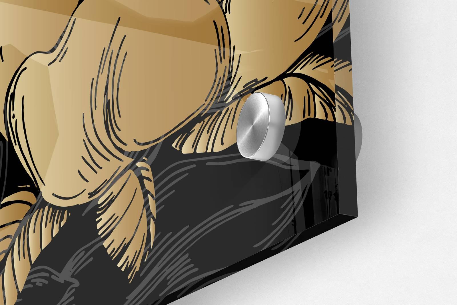 Golden Peonies Set of 3 Prints Modern Wall Art Modern Artwork