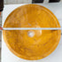 Golden Sienna Travertine V-Shape Tapered Sink Polished  (D)16" (H)6"