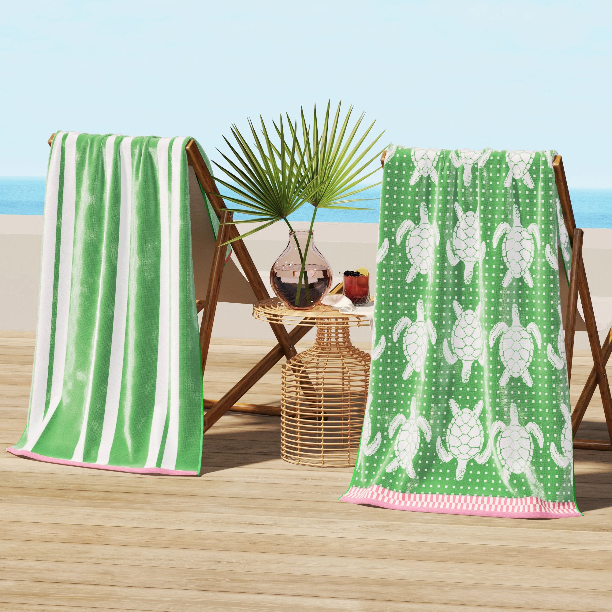 Cotton Velour Beach Towel - Maui Collection