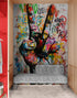 Modern Street Art Wallpaper. Graffiti Peace Sign Wall Mural. #6819
