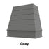 Wood Range Hood With Tapered Shiplap Front and Block Trim - 30", 36", 42", 48", 54" and 60" Widths Available