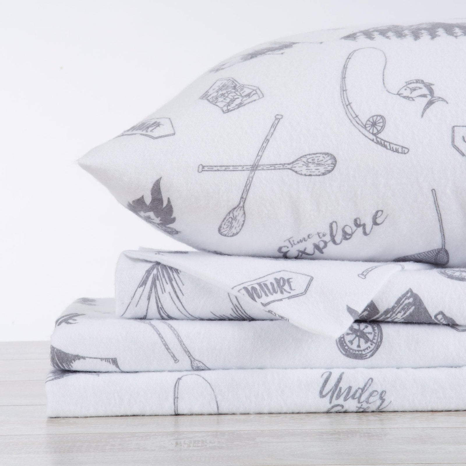 100% Turkish Cotton Flannel Sheet Sets - Boulder Collection