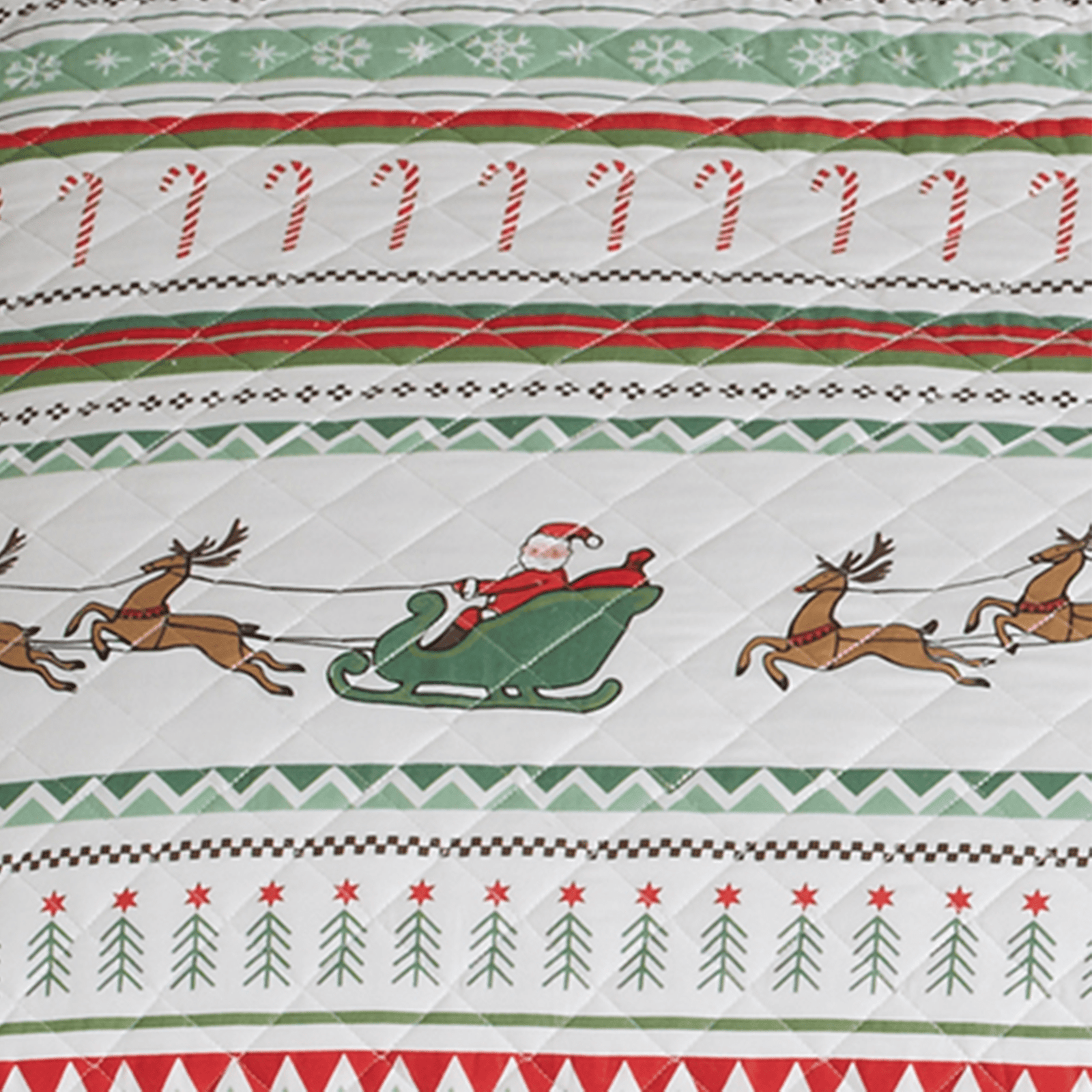 3-Piece Christmas Quilt - Festive Collection