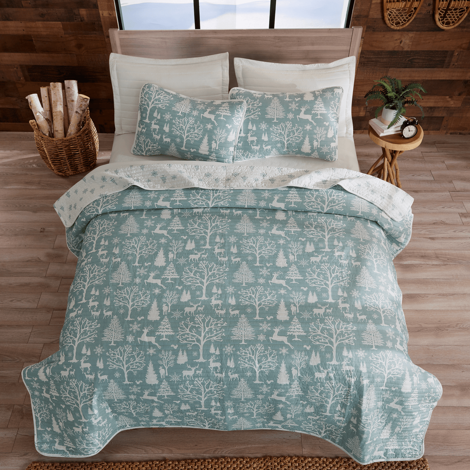 3 Piece Lodge Woods Quilt - Winter Solstice Collection