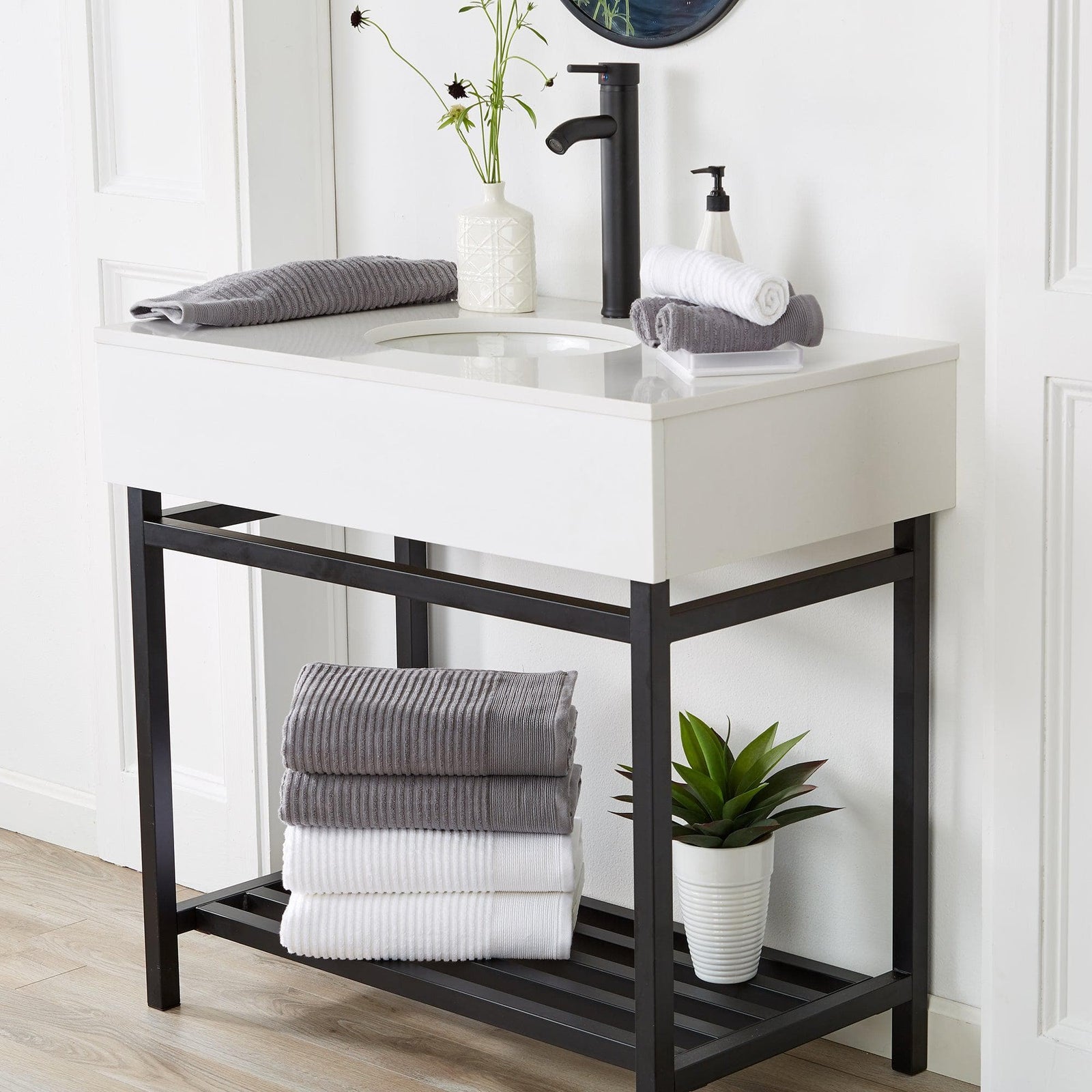 4 Pack Ribbed Hand Towels - Rori Collection