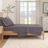 4 Piece Heathered Solid Cotton Blend Flannel Sheet Set - Anders Collection