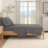 4 Piece Heathered Solid Cotton Blend Flannel Sheet Set - Anders Collection