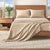 4 Piece Heathered Solid Cotton Blend Flannel Sheet Set - Anders Collection