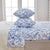4 Piece Watercolor Floral Microfiber Sheet - Delia Collection