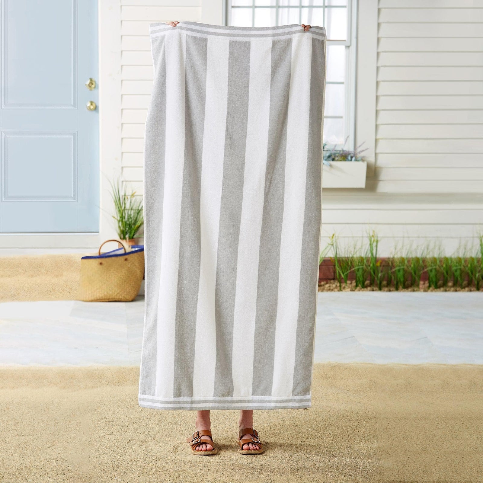 Oversized Striped Cabana Beach Towel - Edgartown Collection