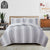 Everette Collection 3 Piece Ombre Striped Quilt Set