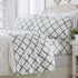 4-Piece Printed Plush Sheet - Velvet Luxe Lattice Collection