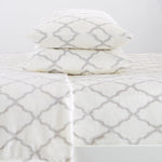 4-Piece Printed Plush Sheet - Velvet Luxe Lattice Collection
