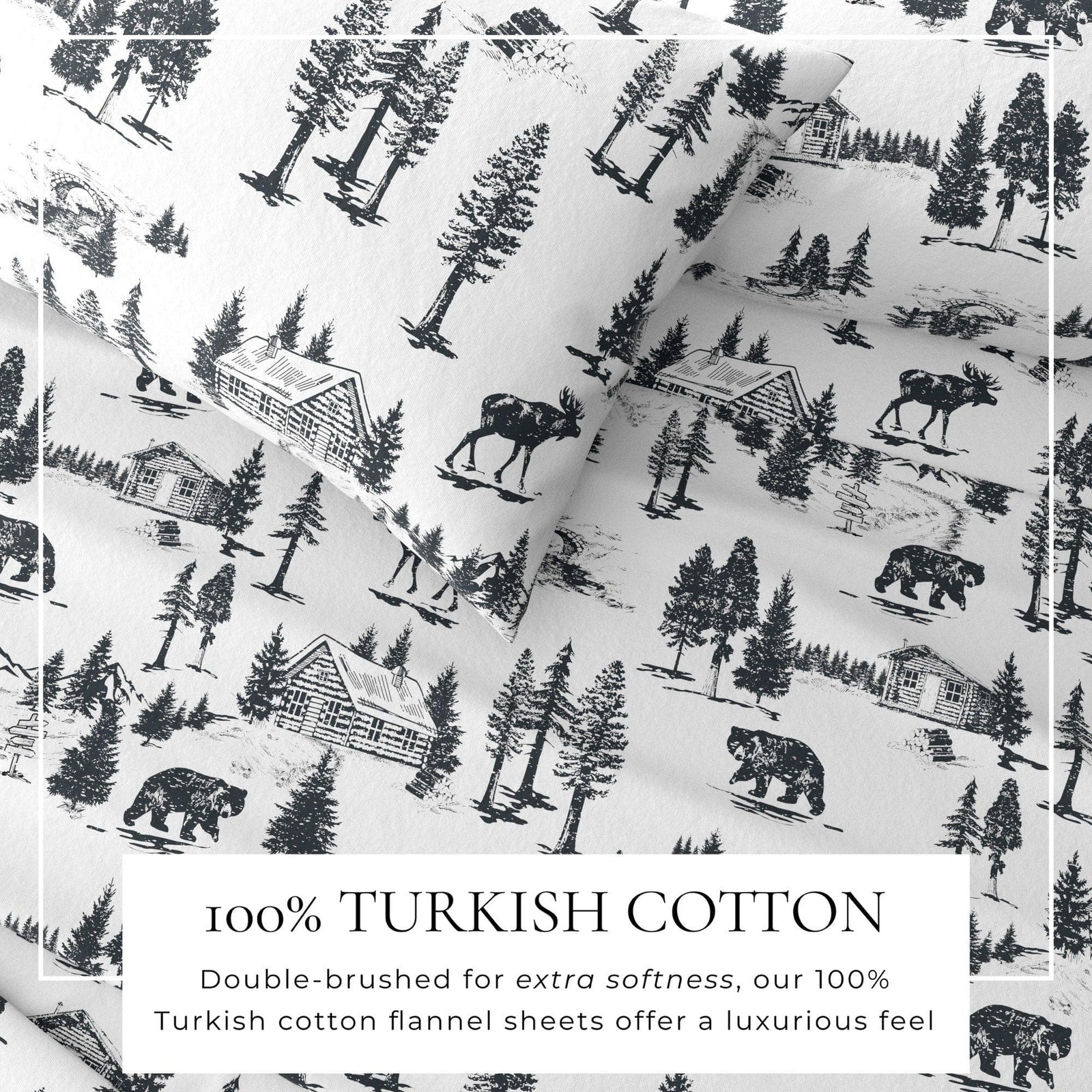 4-Piece Turkish Cotton Flannel Sheet - Lakeview Collection