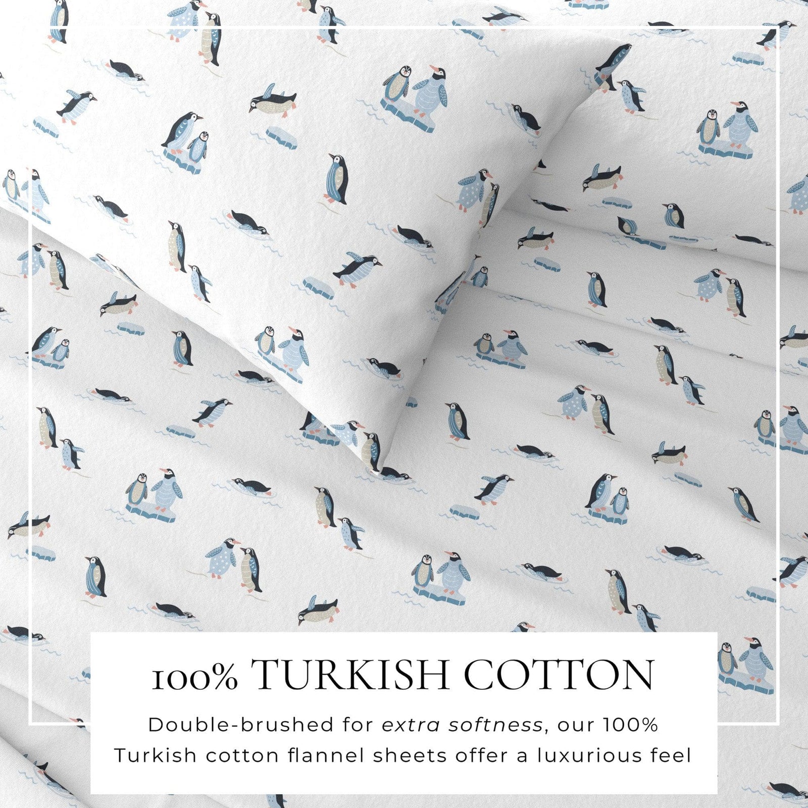 4-Piece Turkish Cotton Flannel Sheet - Lakeview Collection