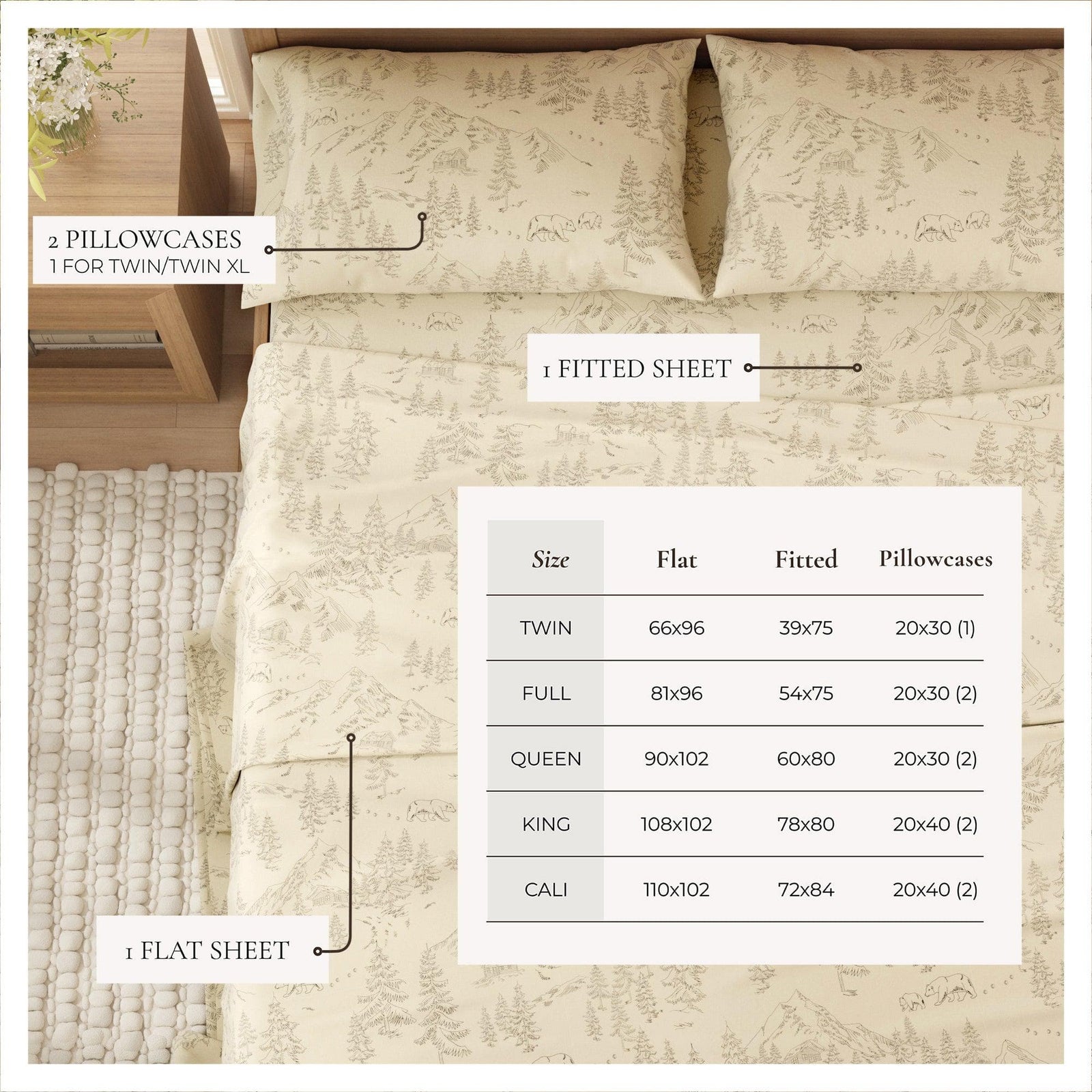 4-Piece Turkish Cotton Flannel Sheet - Stratton Collection