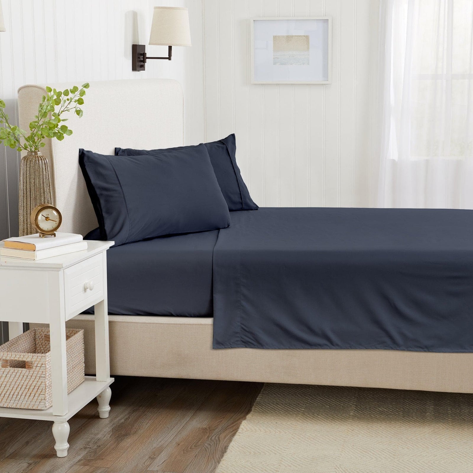 4 Piece Solid Microfiber Sheet - Amara Collection