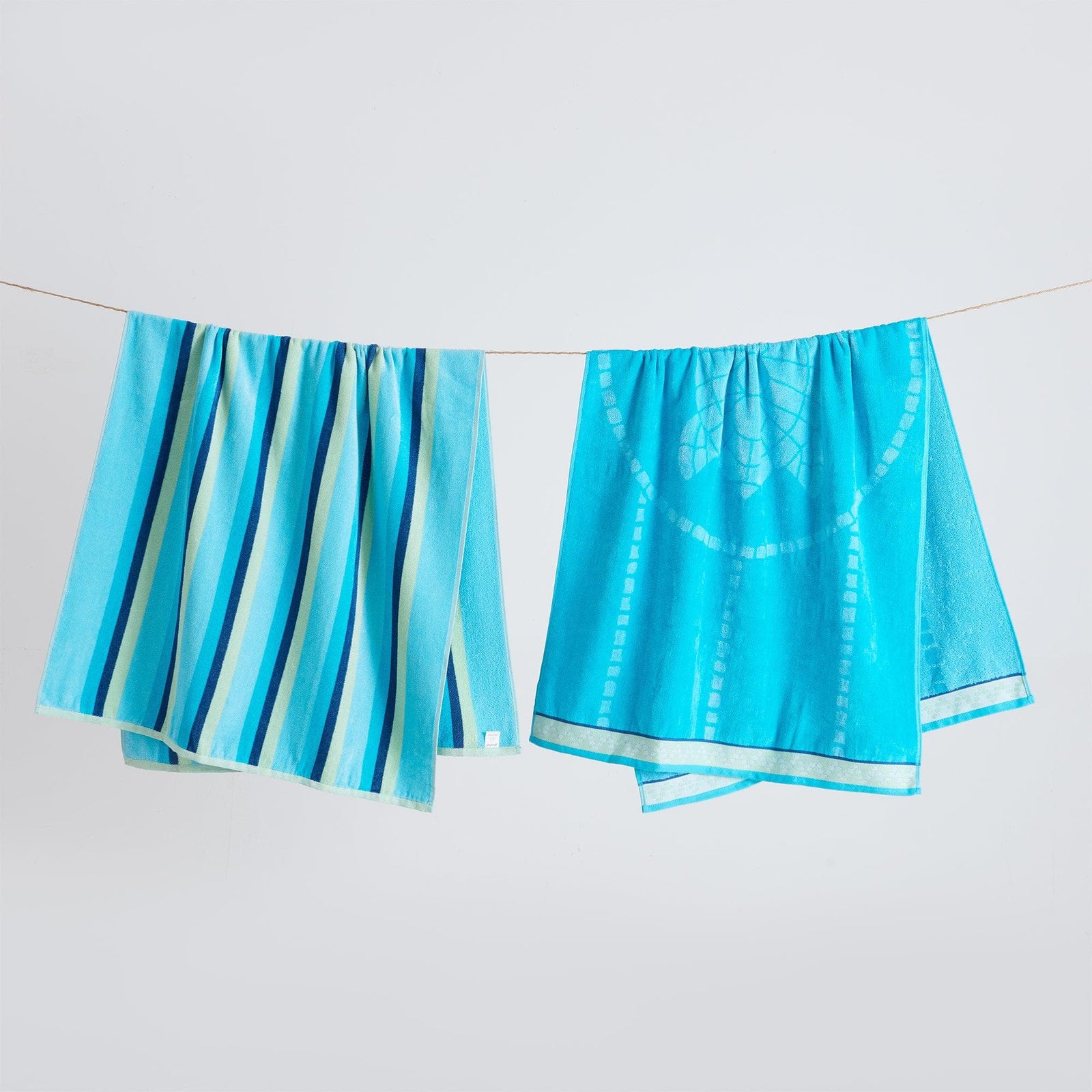 2 Pack 100% Cotton Jacquard Beach Towels - Playa Collection