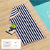 Oversized Striped Border Cabana Beach Towel - Santa Cruz