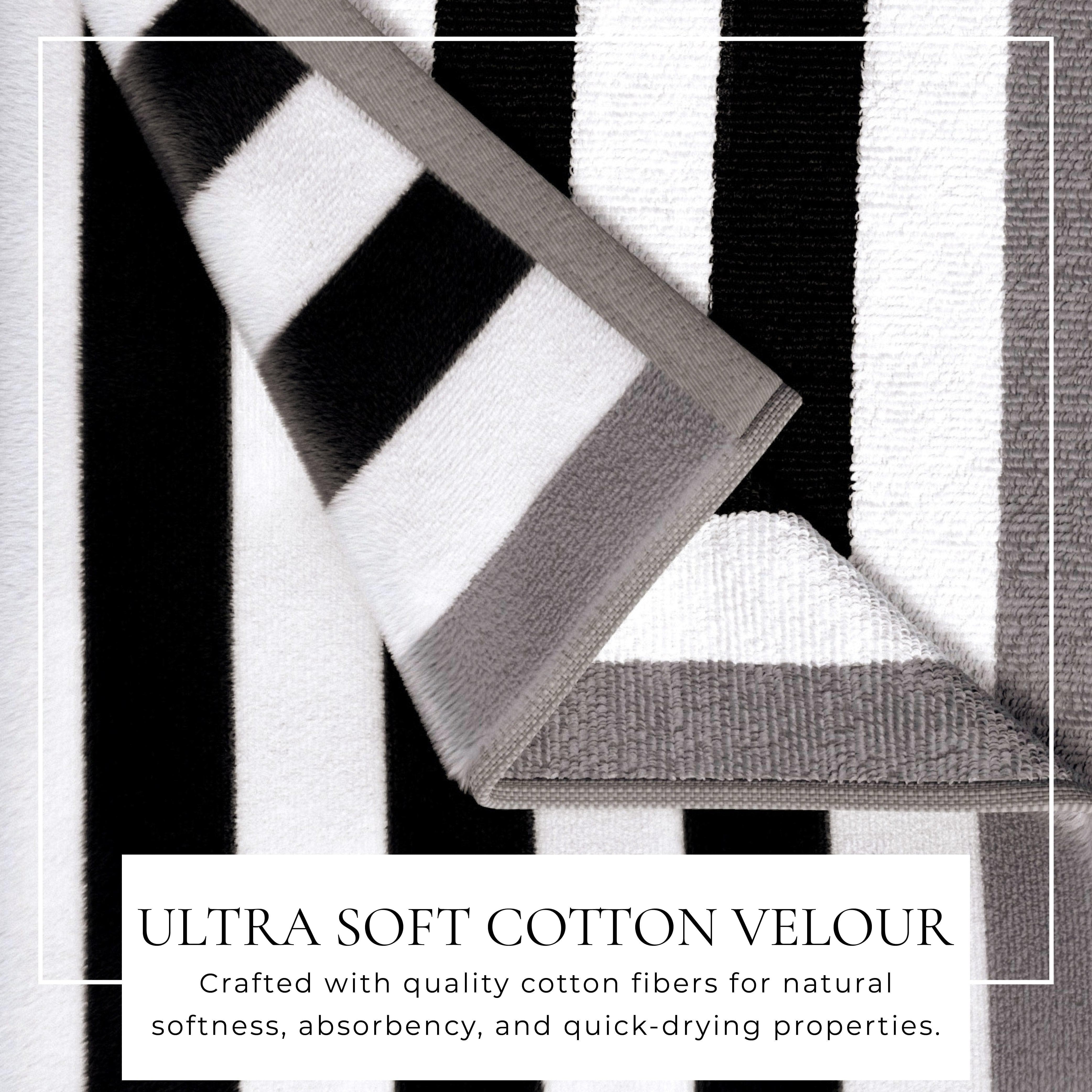 Oversized Striped Border Cabana Beach Towel - Santa Cruz