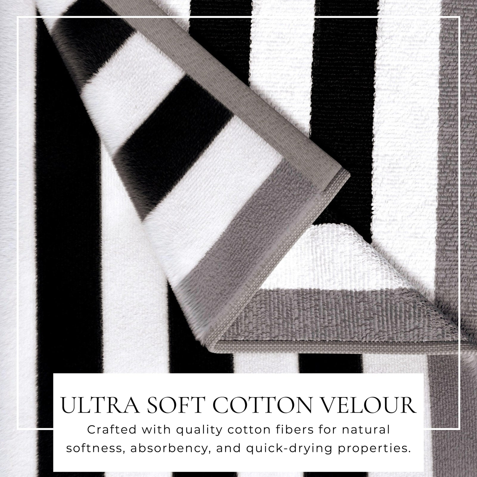 Oversized Striped Border Cabana Beach Towel - Santa Cruz