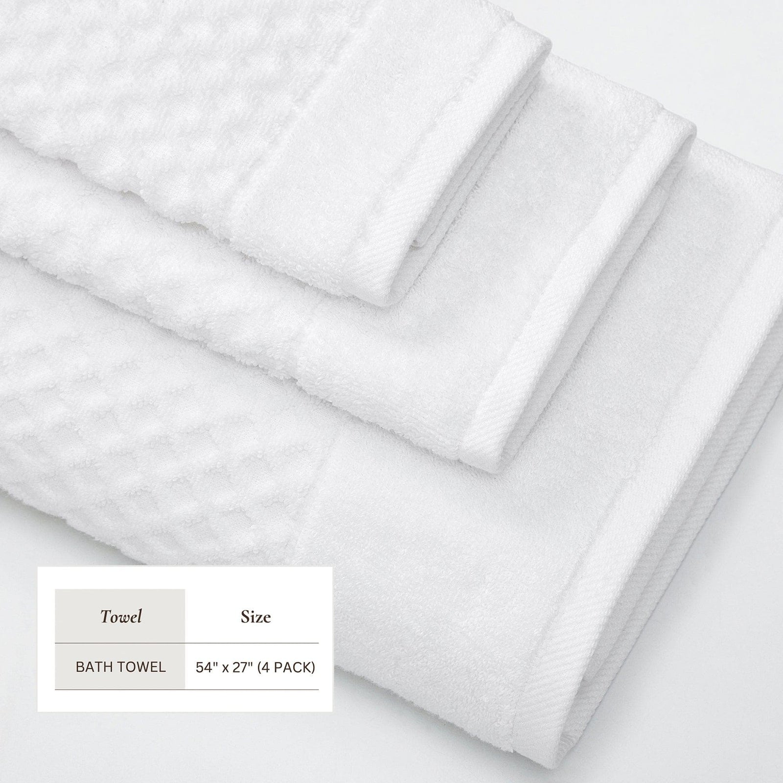 Cotton Diamond Waffle Weave Bath Towel Set - Grayson Collection