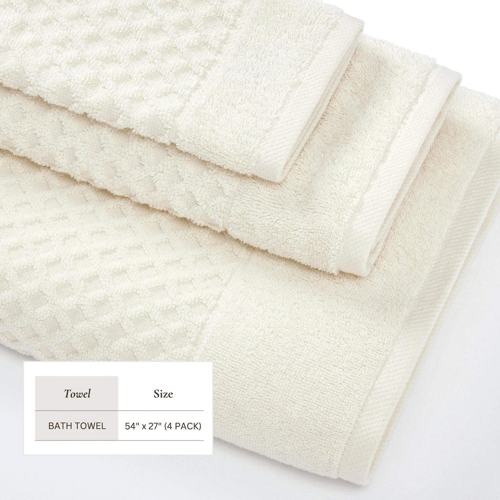Cotton Diamond Waffle Weave Bath Towel Set - Grayson Collection