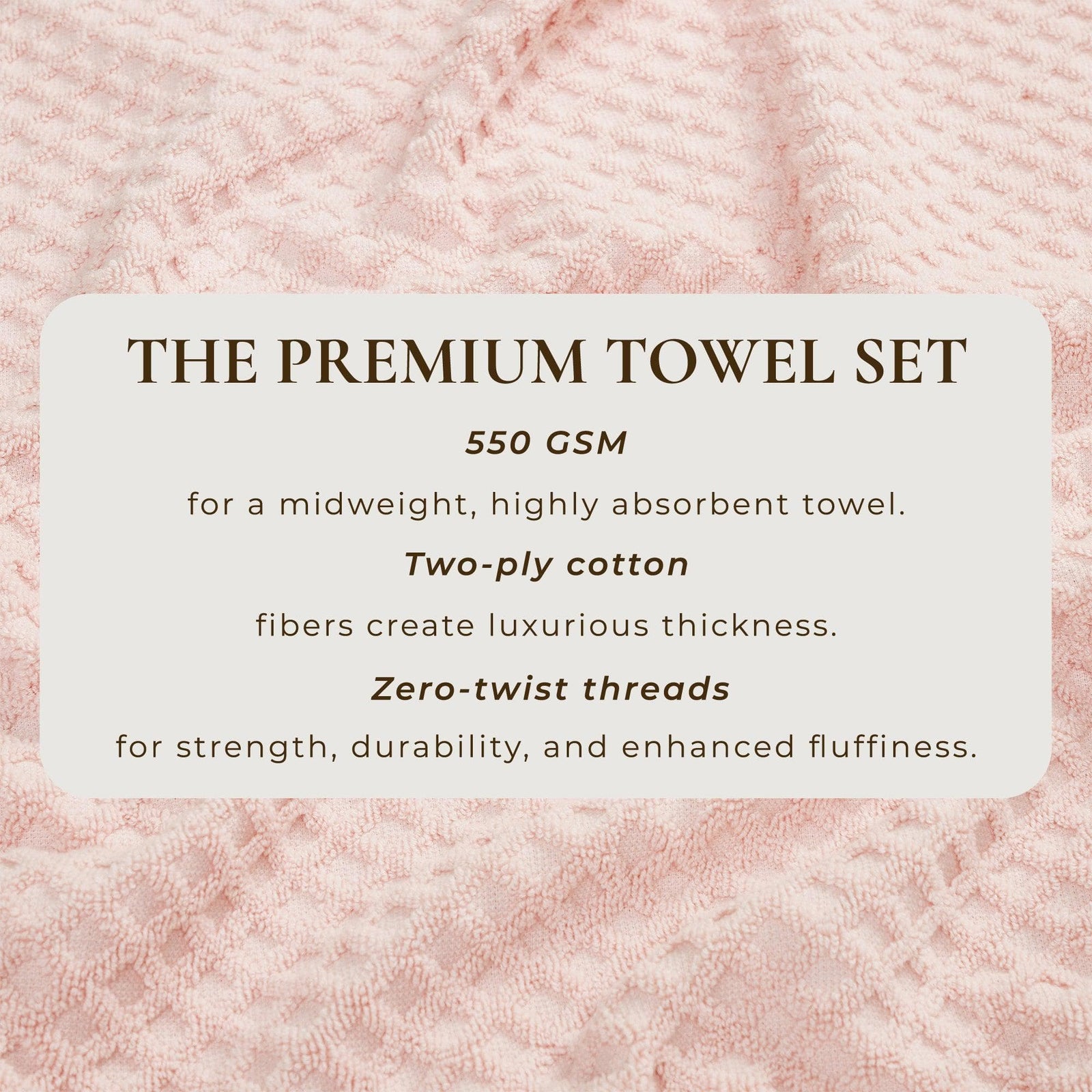 Cotton Diamond Waffle Weave Bath Towel Set - Grayson Collection