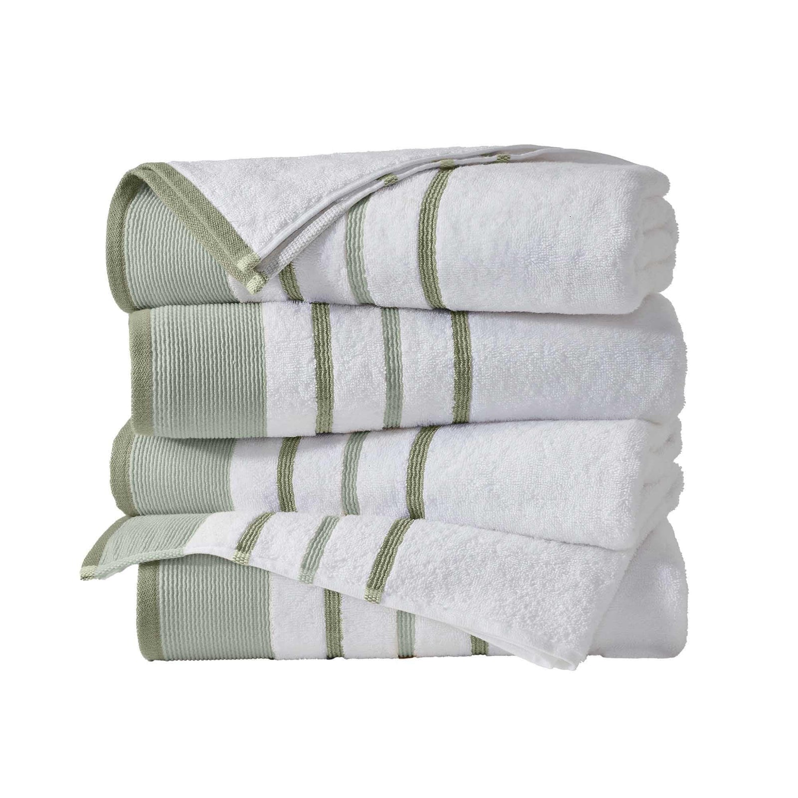 Decorative Cotton Stripe Bath Towel Set - Noelle Collection