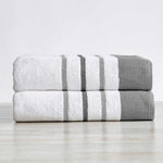 Decorative Cotton Stripe Bath Towel Set - Noelle Collection