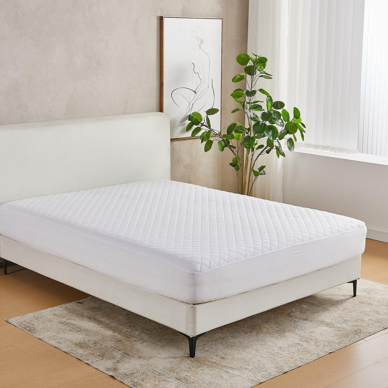 Machine Washable Quilted Mattress Pad - Wyeth Collection