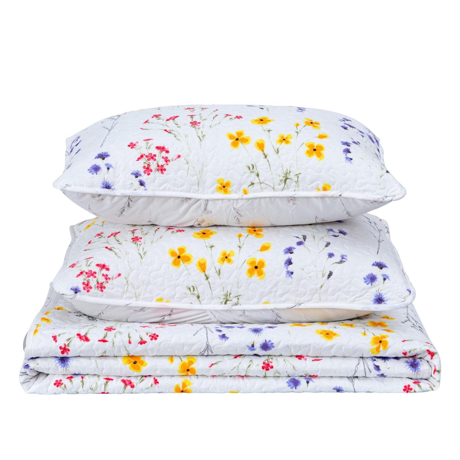 Colorful Floral 3 Piece Quilt Set - Marianne Collection