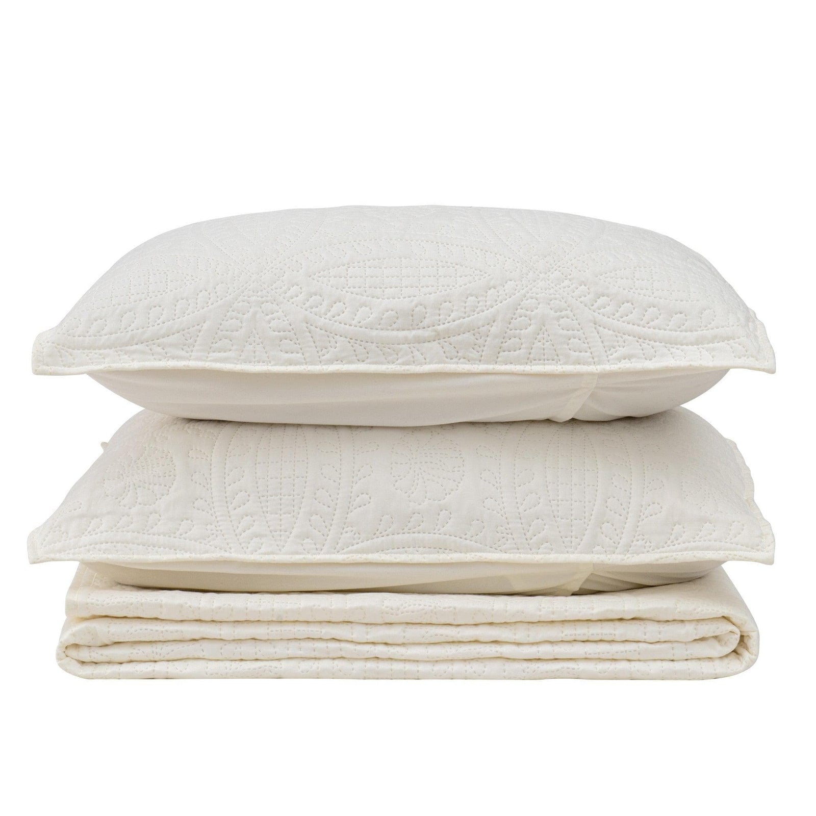 3-Piece Oversized Medallion Quilt Set - Clara Collection