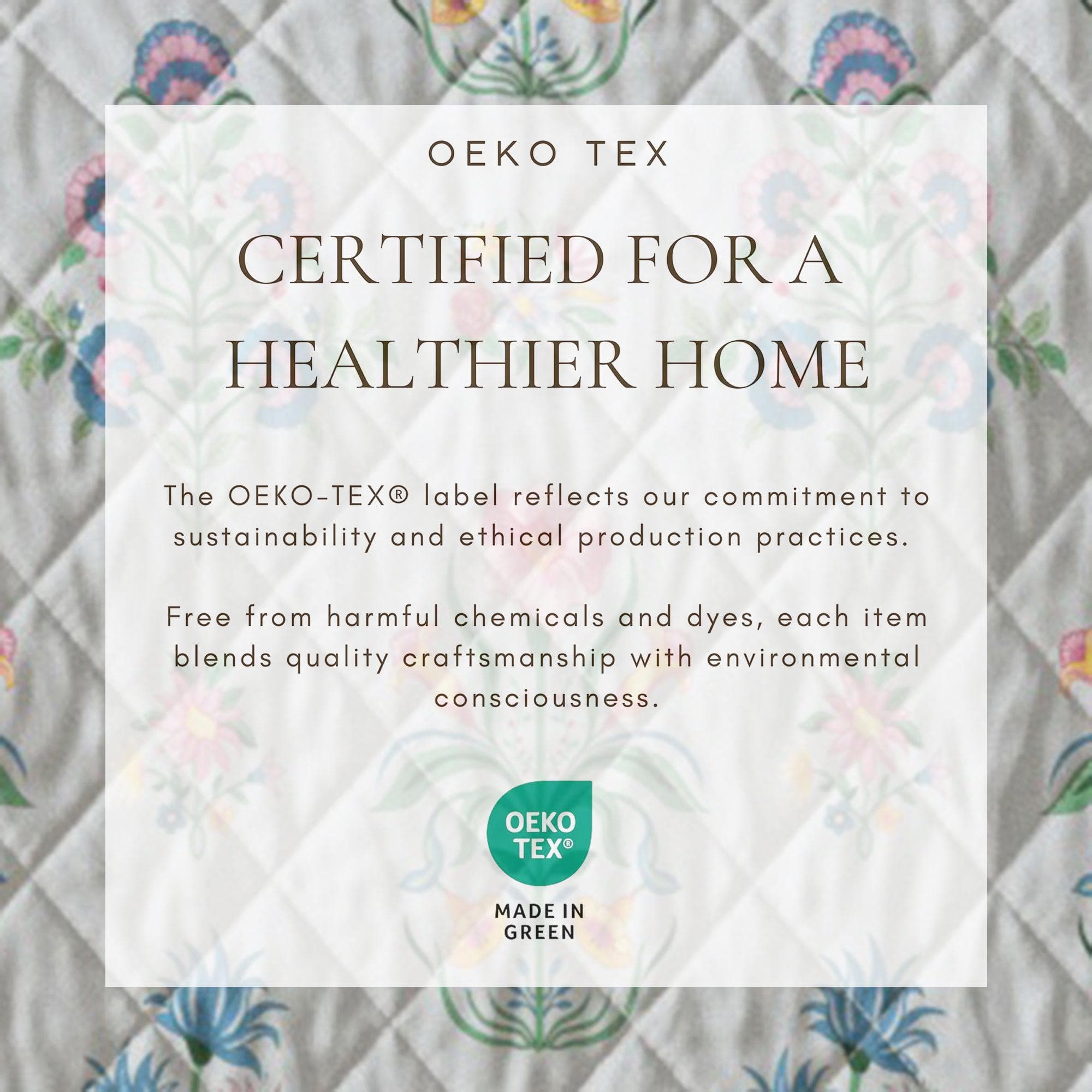 Floral Print & Scalloped Edge Cotton Quilt Set - Katrin Collection