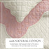 Floral Print & Scalloped Edge Cotton Quilt Set - Sandie Collection