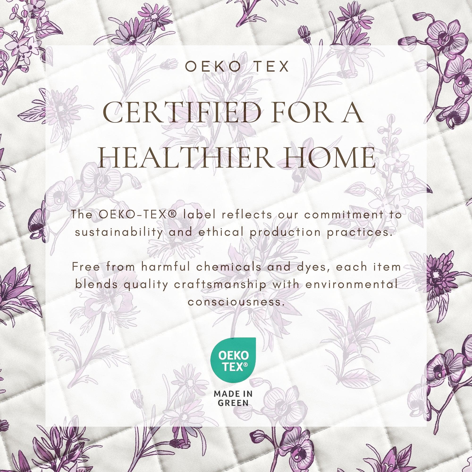 Floral Print & Scalloped Edge Cotton Quilt Set - Sandie Collection