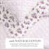 Floral Print & Scalloped Edge Cotton Quilt Set - Sandie Collection