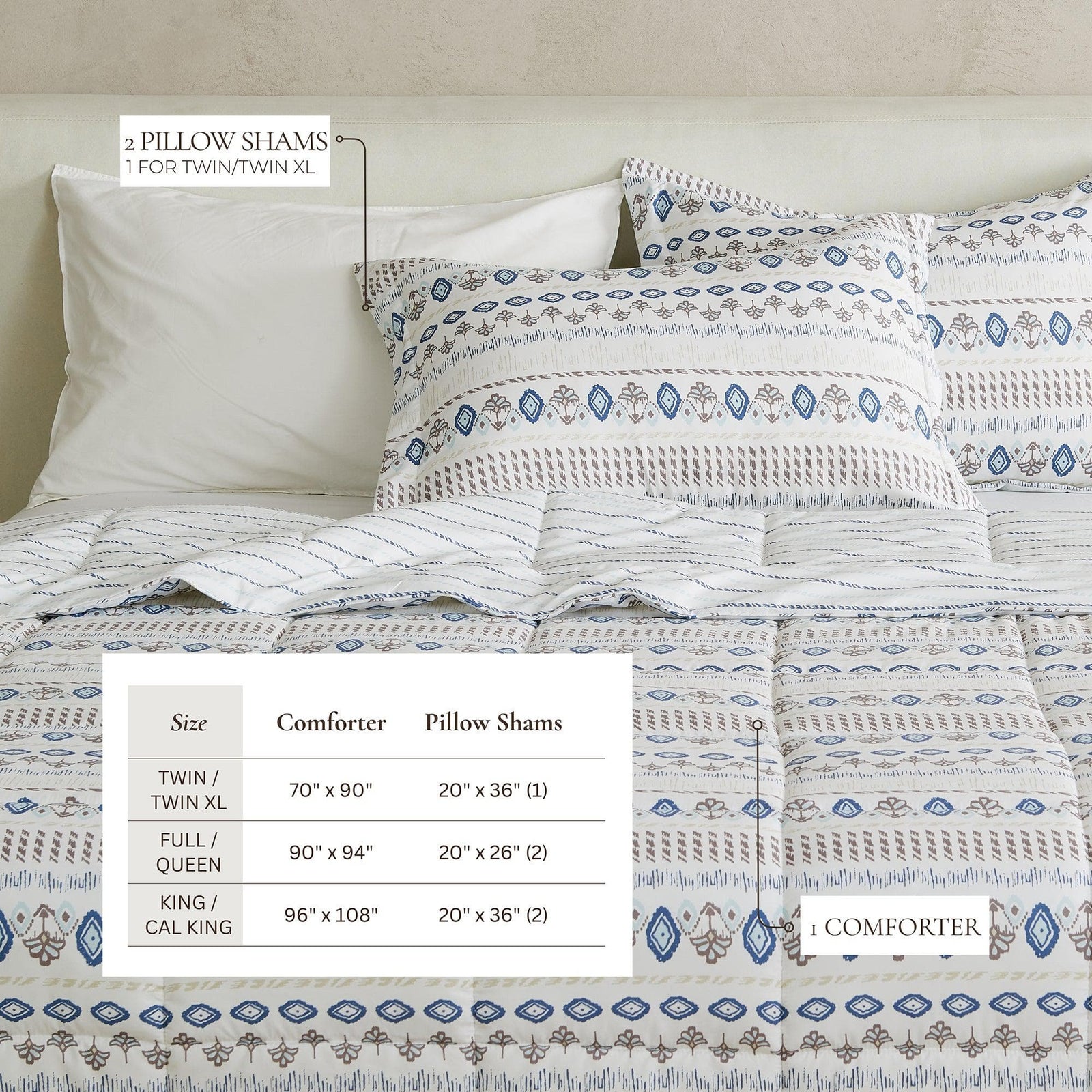 Reversible Comforter Set - Odette Collection