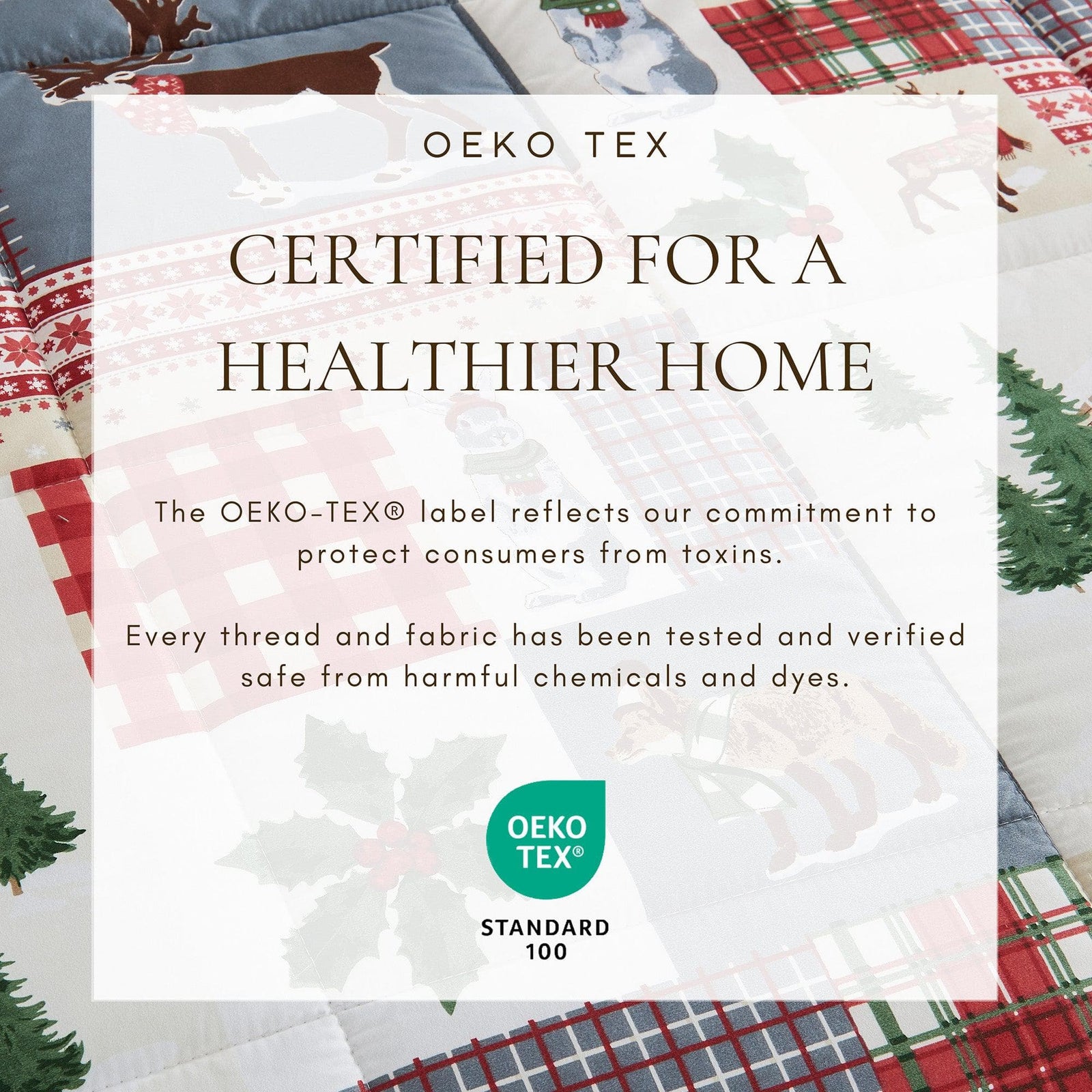 Reversible Christmas Comforter and Sham Set - Holiday / Lodge Odette Collection