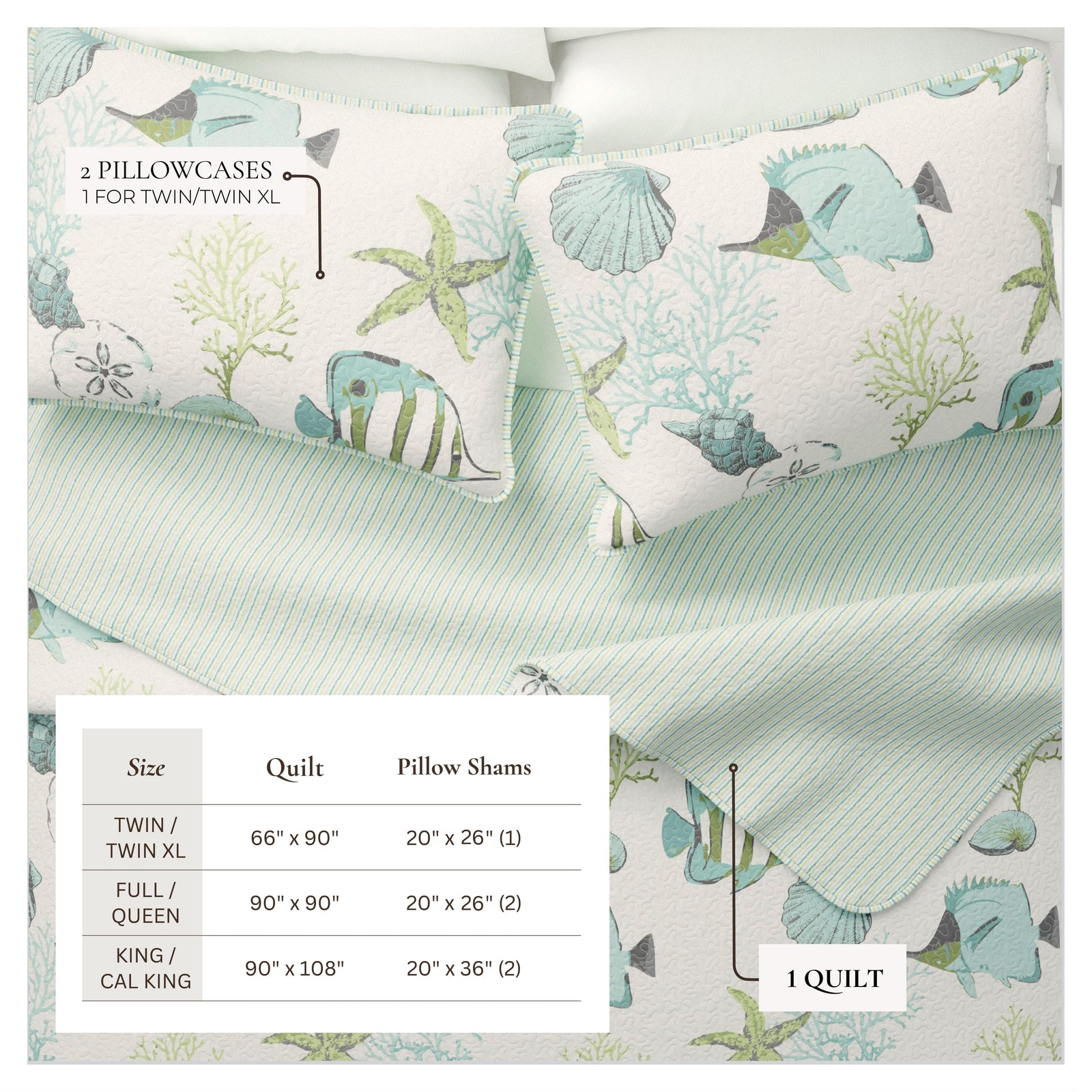Seaside Collection Quilt Set