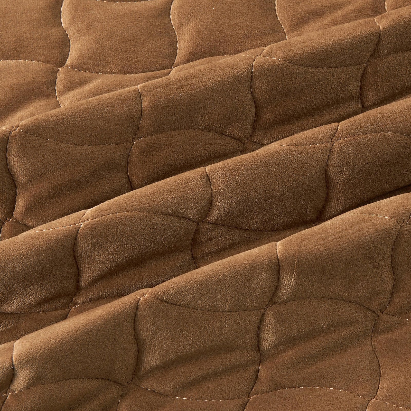 Velvet Box-Stitched Quilt Set - Vivica Collection