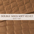 Velvet Box-Stitched Quilt Set - Vivica Collection