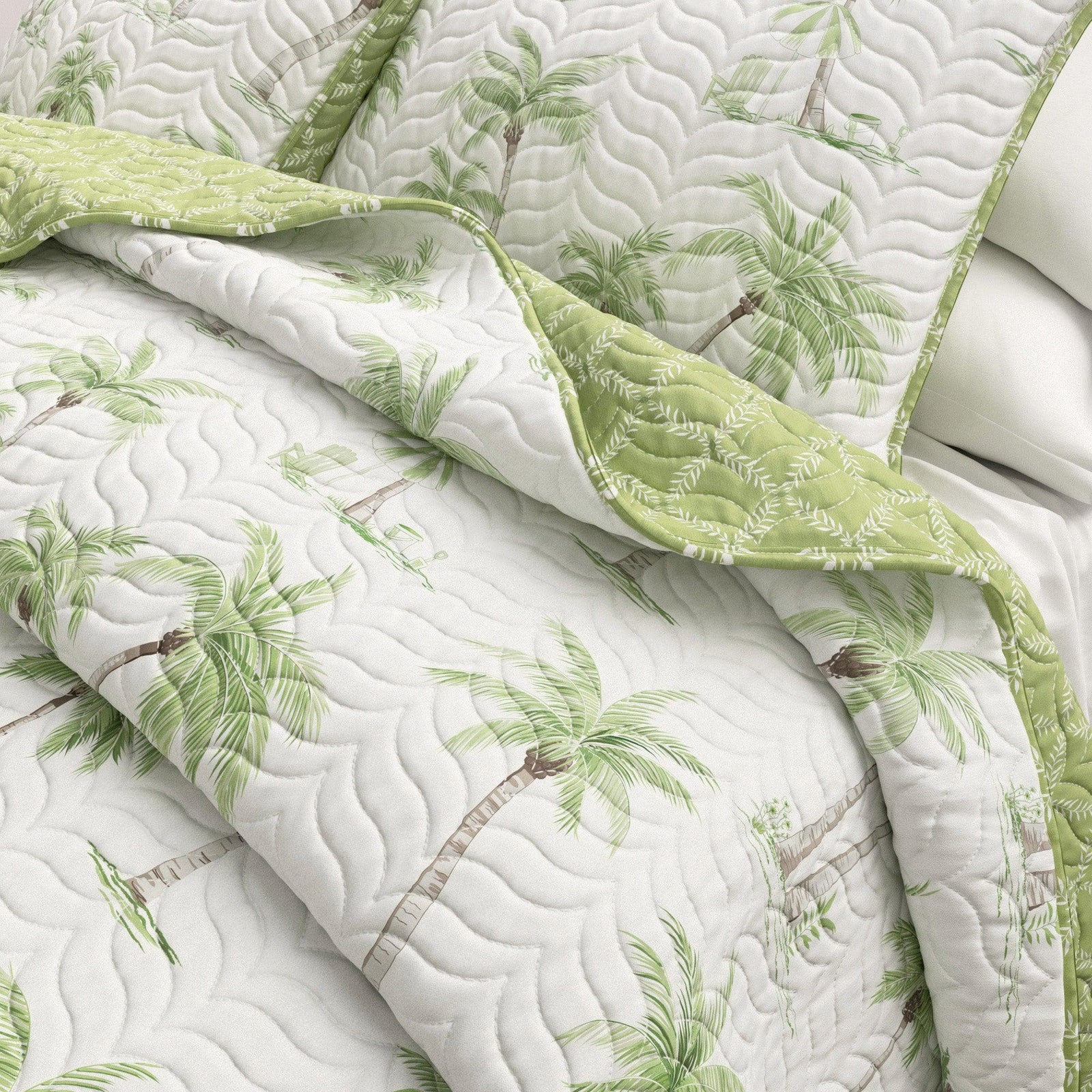 West Palm Trees Coastal Quilt Set - Coronado Collection